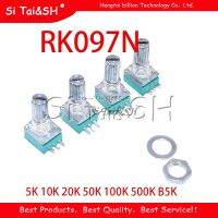 ✤♗◑ 5pcs RK097N 5K 10K 20K 50K 100K 500K B5K with a switch audio 3pin shaft 15mm amplifier sealing potentiometer