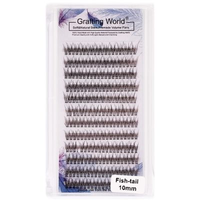 Grafting World New Style Eyelash Cluster Dove tail Individual Eyelash 240 Pieces Eyelash Extensions Make Up Tools