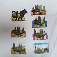 ✢ Spain Barcelona Tourist Souvenir Fridge Magnets Decoration Articles Handicraft Magnetic Refrigerator Collector Collection Gifts