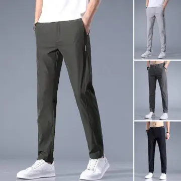 High Quality Elasticity Suit Pants Men Formal Business Office Social Dress Pants  Slim Fit Casual Wedding Ankle Trousers Pantalon