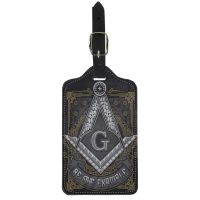 【DT】 hot  Twoheartsgirl Freemasonry Print Luggage Tag Trolley Cases ID Address Holder Anti-lost Baggage Boarding Label Travel Accessories