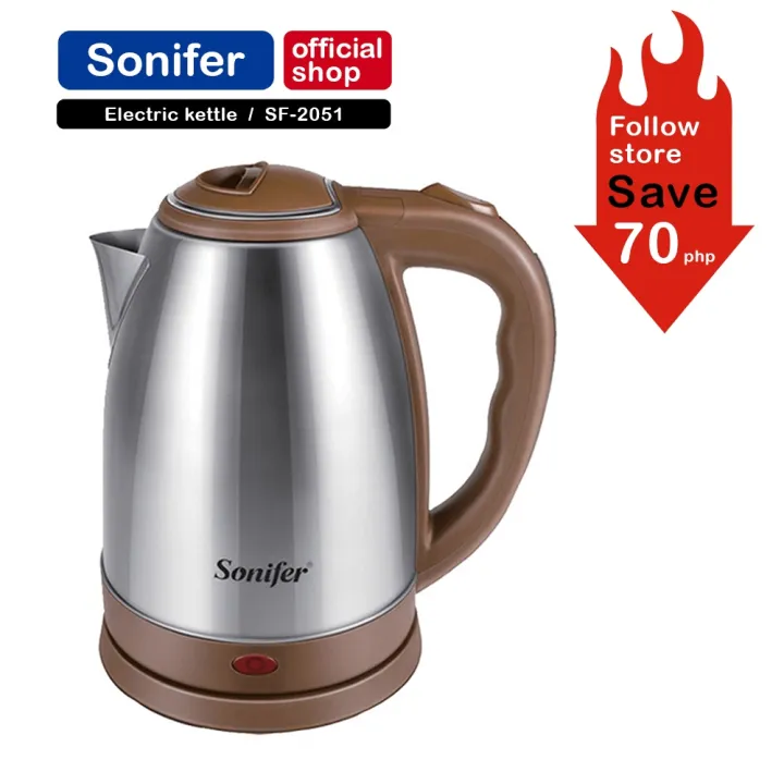 Sonifer 1500W Electric Kettle 1.8L Stainless Steel Cordless Tea Kettle