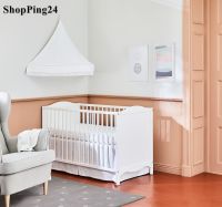 เตียงเด็กอ่อน Cot Baby Bed สีขาว ขนาด 60x120 ซม. Cot Baby Bed SMAKORA white 60X120 cm