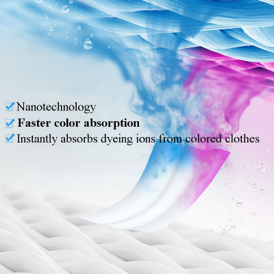 100Pc Proof Color Absorption Paper Color Catcher Sheet Anti Cloth Dyed Leaves Laundry Color Run Remove Sheet In Washing Machine