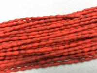 หินปะการัง 3-4มม. 1 เส้น อะไหล่ร้อยเครื่องประดับ อะไหล่ร้อยสร้อย Red Coral Bicone Beads