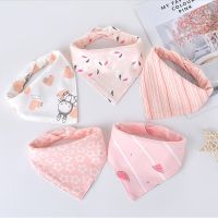 5Pcs/Set Baby Bibs Triangle Double Cotton Bandana Bibs Baby Boys Girls Feeding Smock Infant Burp Cloth Baby Saliva Towel