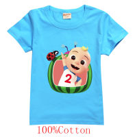 Cocomelon เสื้อยืดชายหญิงแขนสั้น Tshirt ฤดูร้อนเสื้อยืดกางเกงขาสั้นชุดการ์ตูน Comfort เกาหลี8693เด็ก Clothing