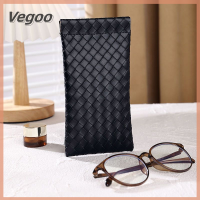 Vegoo ของขวัญคริสต์มาสกล่องแว่นตากันแดดซองแว่นตา1ชิ้นถุงผ้าใส่แว่นกันน้ำแบบพกพาหนัง PU แว่นตาถุงเก็บของที่ครอบป้องกัน