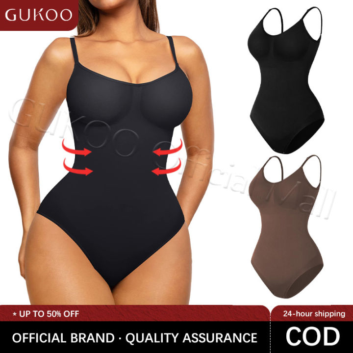 cod GUKOO Body Shapers Tummy Control Belly Trimmer Shapewear Compress  Spaghetti Strap Bodysuits Compression Body Suits Waist Trainer Body Shaper