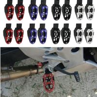 1 Pair Universal 8mm Metal Motorcycle Foot Pegs Pedals Footrests with Spring for dirt Pit Bike