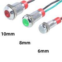 6/8/10/12mm metal indicator waterproof LED power signal 6V12V24V