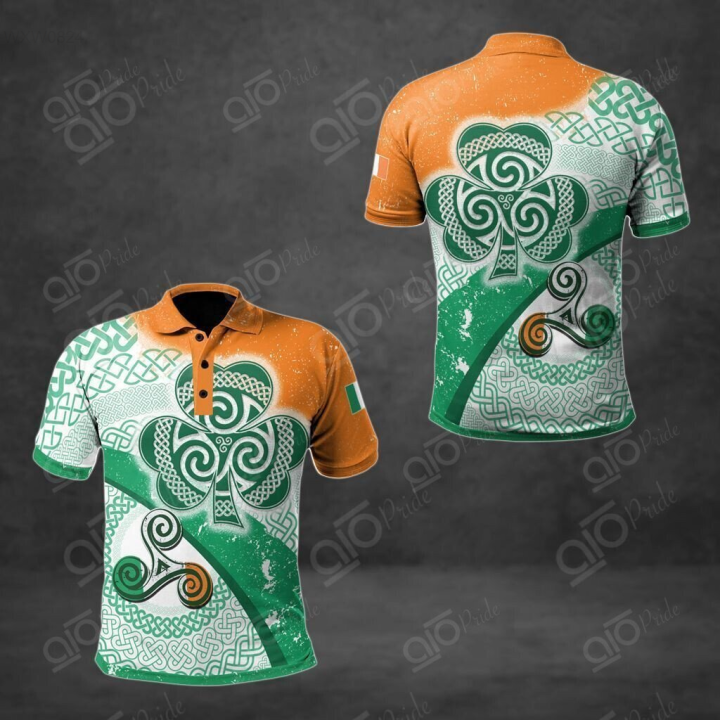 2023-new-style-summer-ireland-flag-with-celtic-patterns-unisex-adult-polo-shirtsize-xs-6xlnew-product-canbe-customization-high-quality