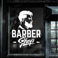 【cw】 Barber Wall Stickers Vinyl Hairstylist Barbershop Hair Window Decals Removable Adhesive Murals Wallpaper 4549