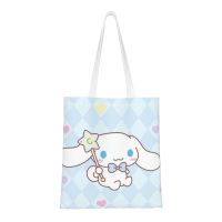 ถุงผ้าฝ้ายชอปปิ้งถุง Tas Jinjing Kanvas Cinnamoroll,กระเป๋าชายหาด,Kado Ulang Tahun | ถุงช้อปปิ้งนำมาใช้ใหม่ในครัว,กระเป๋าหนังสือ