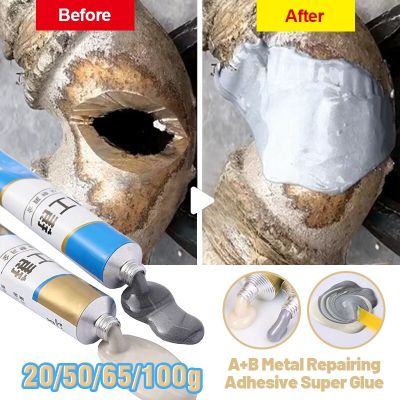 100/200g Metal Repair Paste 2 In1 Heat Resistance Cold Weld Repair Adhesive Industrial Casting Agent Tools Super Welding Glue Adhesives Tape