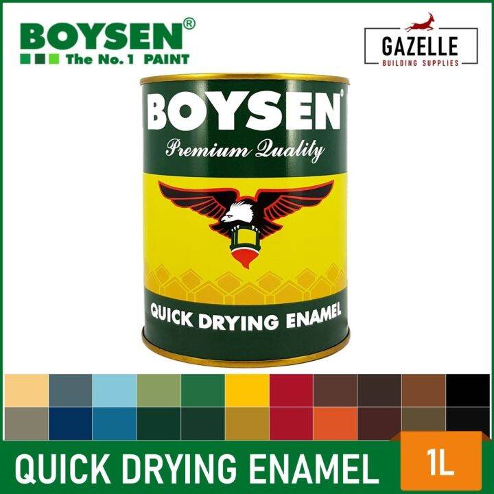 Boysen Quick Dry Drying Enamel Flatwall Metal Primer QDE Red Oxide 4L For Wood Metal Surfaces