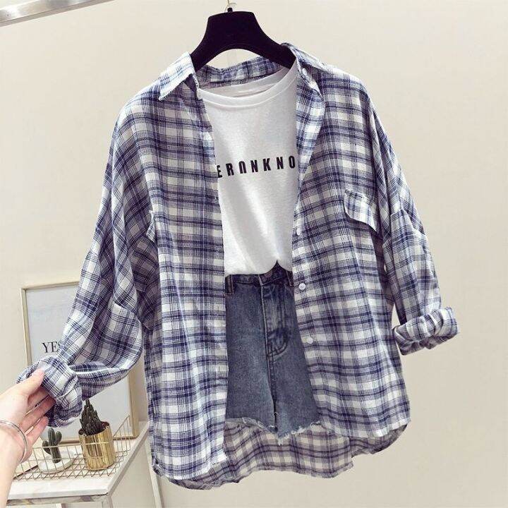 plaid-shirt-female-korean-fan-k-uan-pine-super-fire-is-prevented-bask-in-coat-t0714