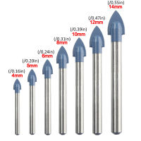 Universal 7Pcs Titanium Coated Glass Drill Alloy Drill Bits Set Incisive Spear Head Drill Glass Tile Functional Drilling Unique Indoor, Outdoor, Woodworking Drill Bits Set Porcelain Diamond,Ceramic,Glass Drilling Tool