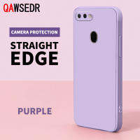 QAWSEDR สำหรับ OPPO A5S A12 A7 2018 A11K F9 Pro Carema ป้องกันสแควร์ตรงขอบซิลิโคนกันกระแทกปลอกโทรศัพท์นุ่มกรณีฝาครอบ