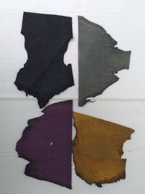 หนังปลากระเบนแท้ (stingray leather scraps) หลายสี ใช้ทำเครื่องหนัง น้ำหนัก 82 กรัม  SK657