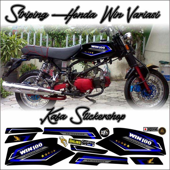 STICKER STRIPING HONDA WIN 100 POLET BIRU TUA | Lazada Indonesia