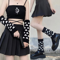 Y2k Leg Warmers Cool Girl Sock Cover Leg Protector Stocking Women Leg Warmers Heart Pattern Leg Warmers Fall Winter Leg Warmers