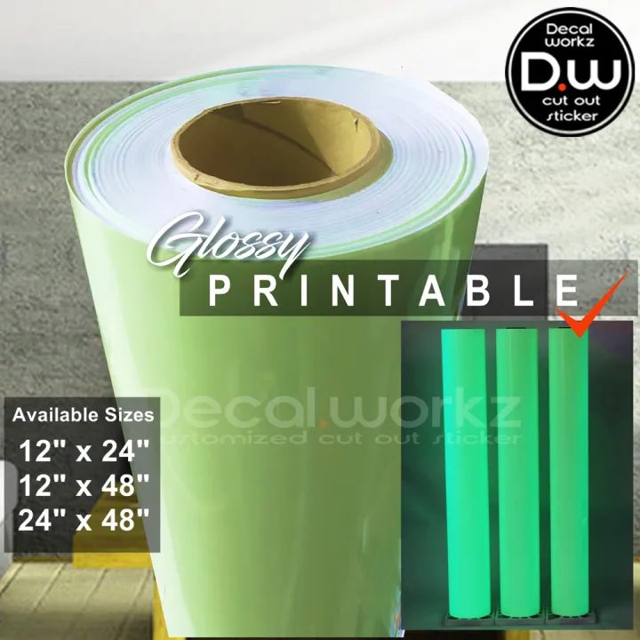 ♖Printable Glow In The Dark 1ft x 4ft Glossy Luminous Vinyl Sticker ...