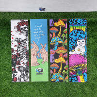 [0304] สติ๊กเกอร์กระดาษทราย ลายเห็ด กระโหลก ขนาด 83x24cm street skateboard Grip tape