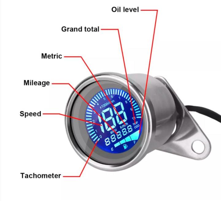 รถจักรยานยนต์-lcd-มาตรวัดความเร็วแบบดิจิตอลมาตรวัดรอบ-led-มาตรวัดความเร็วมาตรวัดระดับน้ำมันพร้อมไฟกลางคืน