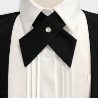 Crisscross bow tie fashionsolid color detachable collar jk Apparel Accessories