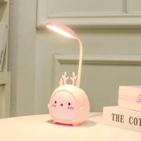 Cartoon Cute Pet Animal Bear Pig Cat Dog Usb Recharge Battery Led Table Night Light Child Eye Protection Warm White Desk Lamp