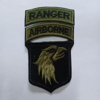 อาร์ม  Airborne 101 สีเขียวหันขวา patch