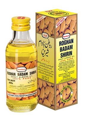 Almond Oil - Roghan Badam Shirin 50 ml น้ำมันอัลมอนด์​บริสุทธิ์​ 50ml (Hamdard).