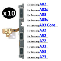 10Pcs ปุ่มสวิทช์ปุ่มปรับระดับเสียงปุ่ม FLEX CABLE สำหรับ Samsung A02 A02S A22 A32 A52 A72 A03s a03 Core A13 A33 A53 A73 5G 4G-hdfssaa