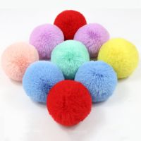 Real Rex Rabbit Fur Ball 6cm Pompom Car Pompon Rabbit Fur Ball for Keychain Fur DIY Bag Charms with Fluffy Bunny Ponpones