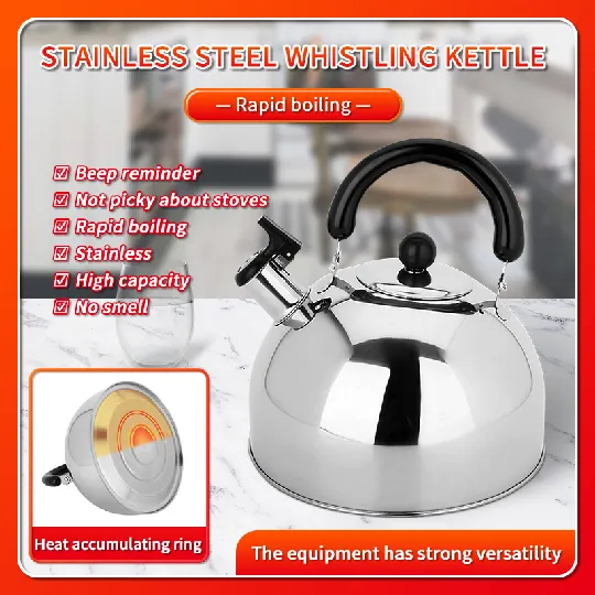 Stainless steel whistling kettle Houseware Smart beep reminder