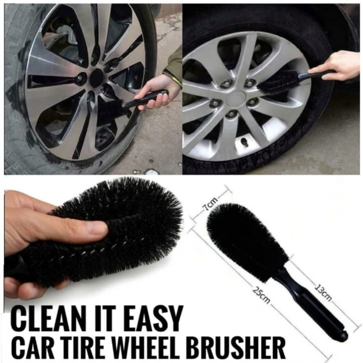 Car Wheel Cleaning Brush Tool Tire Washing Detailing Brush Tool Kit Rim Polish Wax Scrub Brush