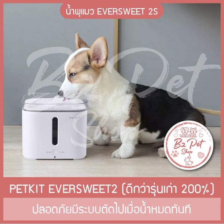 น้ำพุแมว-eversweet-2s-น้ำพุแมว-น้ำพุหมา-รุ่นใหม่ของแท้-ปลอดภัยมีระบบตัดไปเมื่อน้ำหมดทันที