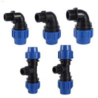 ✽◈✢ 1/2 3/4 1 Male Thread Elbow Tee Connector Plastic PE Pipe Tee Elbow Coupling Garden Agriculture Irrigation Tubing Fittings