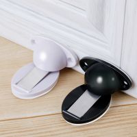 xfcbfDoor Stop Magnetic Hidden Door Frame Floor Nail Door Stopper Furniture Hardware Plastic Ground Suction Invisible Door Resistance