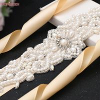 Topqueen S26A Handmade Wedding Belt Pearl Waist Belt Bridal Wedding Dress Bridesmaid Dress Sash Belt Beaded Belt