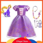 Đầm Hóa Trang Công Chúa Rapunzel Cho Bé Gái
