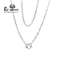 Kr silver สร้อยคอเงินแท้ ลายโซ่คั่นกลาง