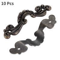 10 Pcs Flower Lace Handles Wood Box Pull Vintage Knobs Furniture Fittings for Door Cupboard Kitchen Drawer screw Antique Bronze