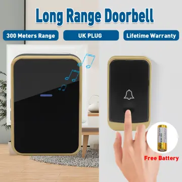 UK Malaysia Plug Wireless Doorbell Smart 300M Long Range Ring Home