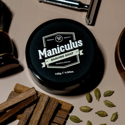 สบู่โกนหนวด Maniculus Shaving Soap Sandalwood 140g.