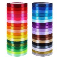 ▬✴✱ 25Yards/Roll Silk Satin Ribbon Christmas Ribbons for DIY Handmade Gift Wrapping Wedding Party Decoration 6/10/15/20/25/40/50mm
