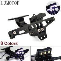 Motorcycle Rear License Plate Mount CNC with Holder LED For Yamaha XJR400 MT07 09 10 FZ07 09 FZ6 FAZER XSR 700 900