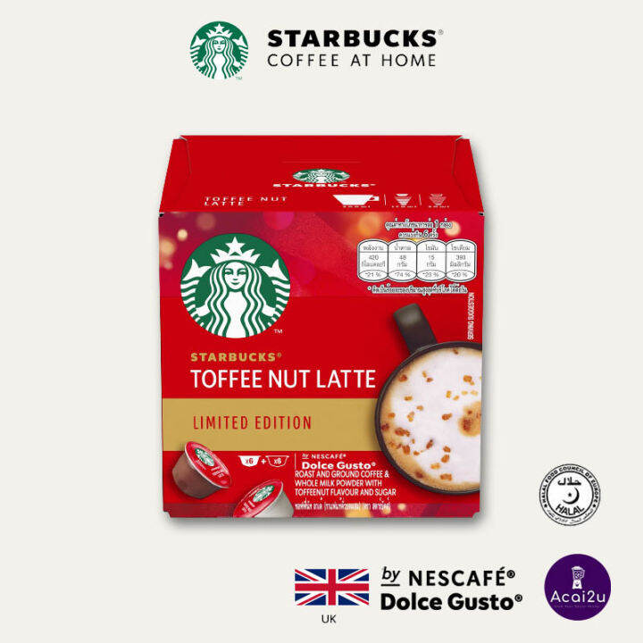 Starbucks Toffee Nut Latte by Nescafe Dolce Gusto Coffee Medium Roast