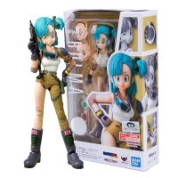 หุ่นอนิเมะดราก้อนบอล Bulma Goku ขนาด13.5ซม.,ตุ๊กตาสะสมพีวีซีเคลื่อนย้ายได้ตุ๊กตาขยับแขนขาได้ SHF โมเดลรถโกคูสำหรับเด็ก